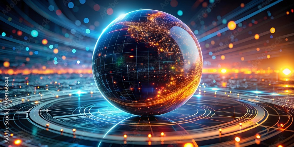 Global Network: A futuristic, abstract illustration of a glowing, connected Earth, signifying global interconnectedness, technology, and the digital age. The image is a mesmerizing blend of warm Global Network: A futuristic, abstract illustration of a glowing, connected Earth, signifying global interconnectedness, technology, and the digital age. The image is a mesmerizing blend of warm