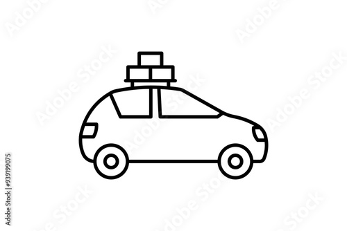 Car icon. icon related to action plan. suitable for web site, app, user interfaces. line icon style