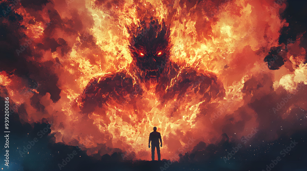Manifestation of Rage: The Fiery Monster Within, Facing Inner Demons: When Anger Takes Form, The Fiery Beast: A Visual Representation of Uncontrolled Anger Manifestation of Rage: The Fiery Monster Within, Facing Inner Demons: When Anger Takes Form, The Fiery Beast: A Visual Representation of Uncontrolled Anger
