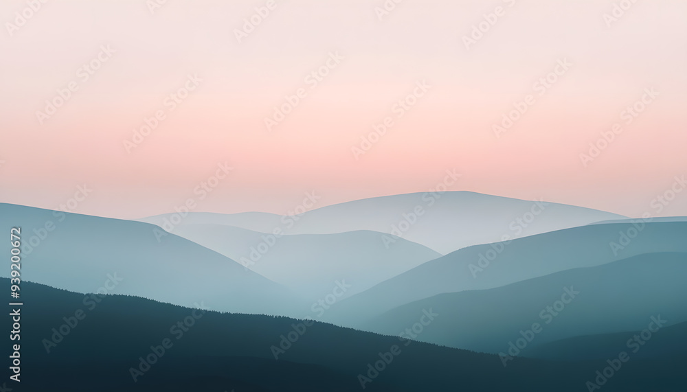 Fototapeta premium A simple gradient transitioning from a light to dark shade, creating a calm and soothing backdrop