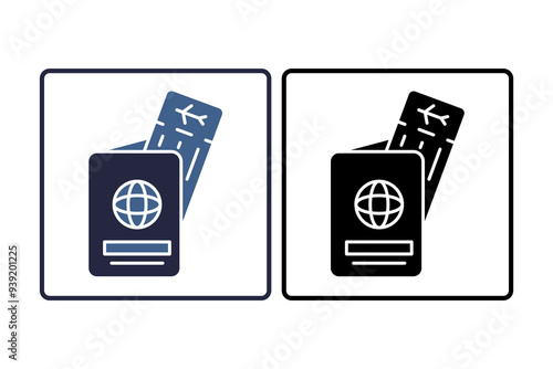 Passport icon. icon related to action plan. suitable for web site, app, user interfaces. solid icon style