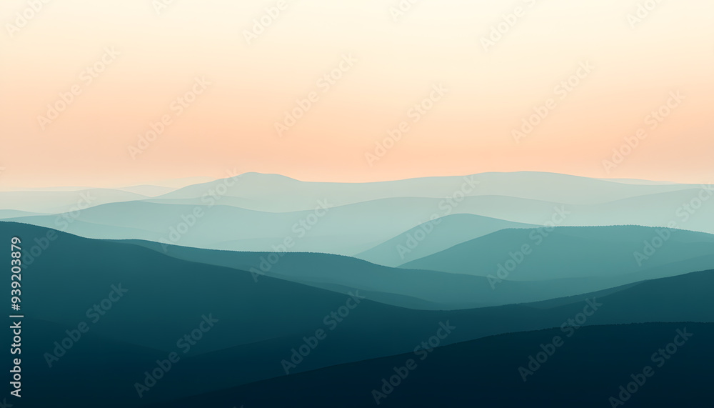 Fototapeta premium A simple gradient transitioning from a light to dark shade, creating a calm and soothing backdrop