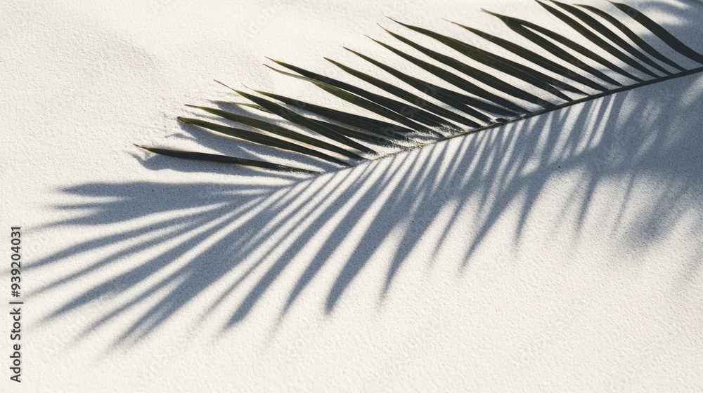 Obraz premium Business, travel concept, fern leaf, projection, background, palm leaf, Shadow, clean flat, white sand beach, local close-up, magazines, books, documents, media, Reading, color, pattern, sky, close-up