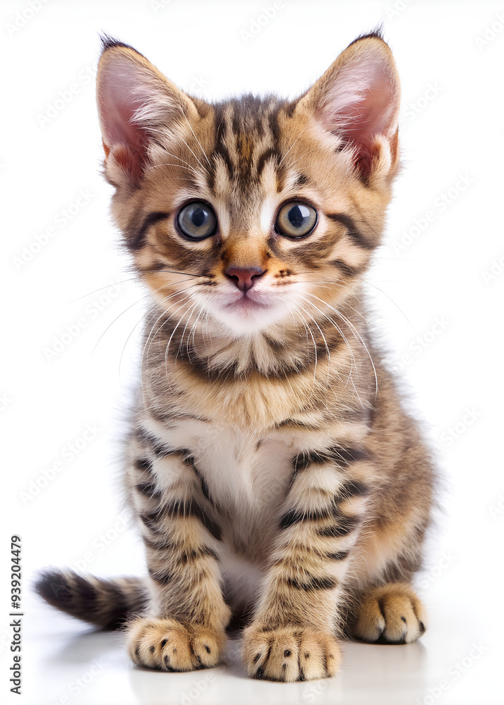 Playful kitten, isolated on white background, Clipping path Playful kitten, isolated on white background, Clipping path