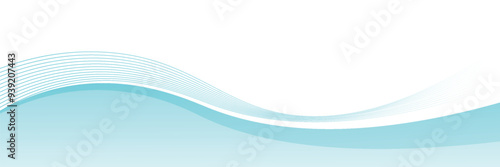 Abstract blue wave background, minimal wave design concept, vector illustration. for banner, banner.