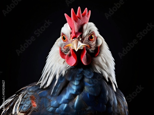  Clean and HD best quality photo of cock with beak best view of beak and looking rooster