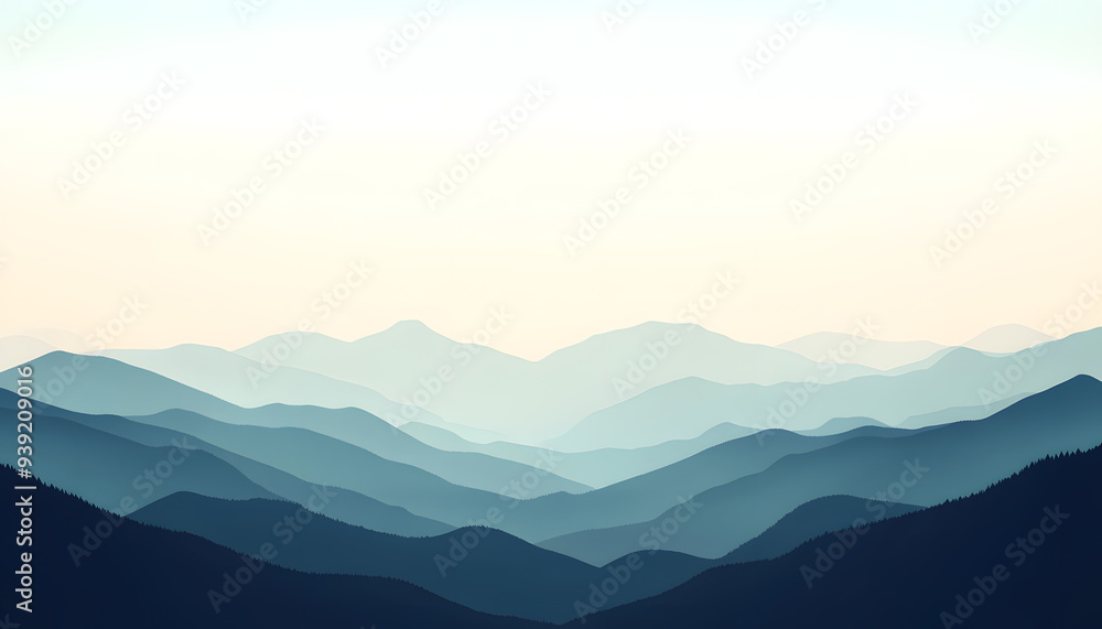 Fototapeta premium A simple gradient transitioning from a light to dark shade, creating a calm and soothing backdrop
