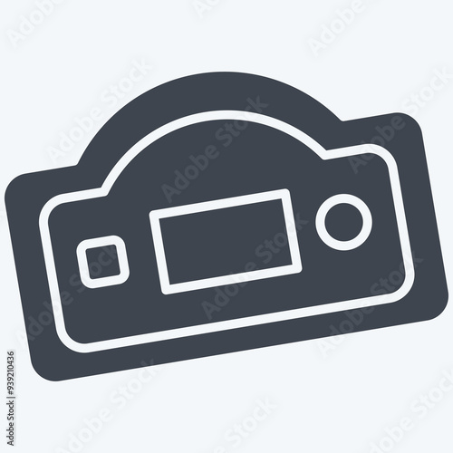 Icon Surface Roughness Tester. related to Measuring symbol. glyph style. simple illustration