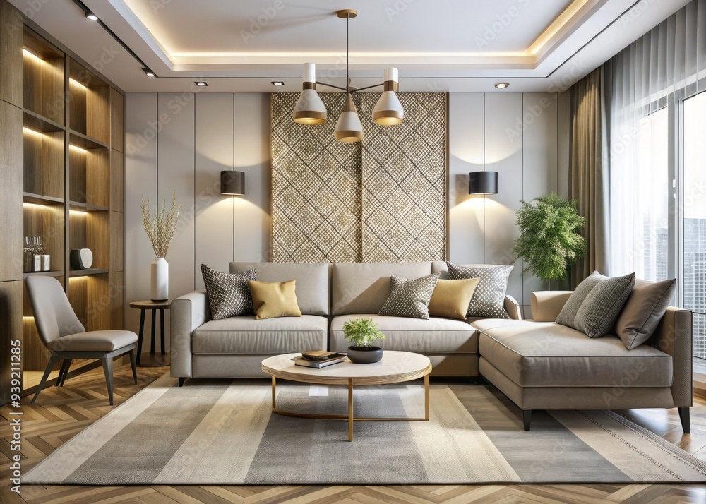 Modern Minimalism: Clean lines, neutral tones, geometric patterns, understated, sophisticated Modern Minimalism: Clean lines, neutral tones, geometric patterns, understated, sophisticated