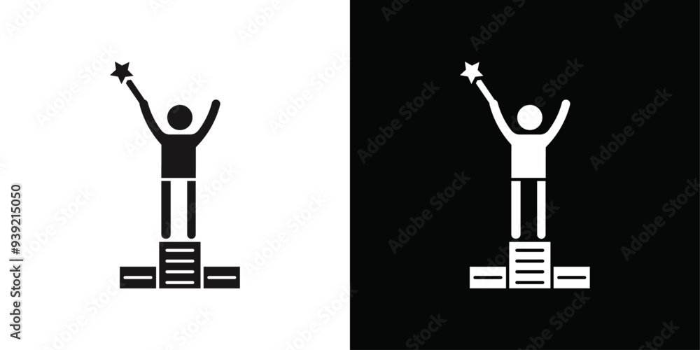 Champion icon Black line art vector logo set Champion icon Black line art vector logo set