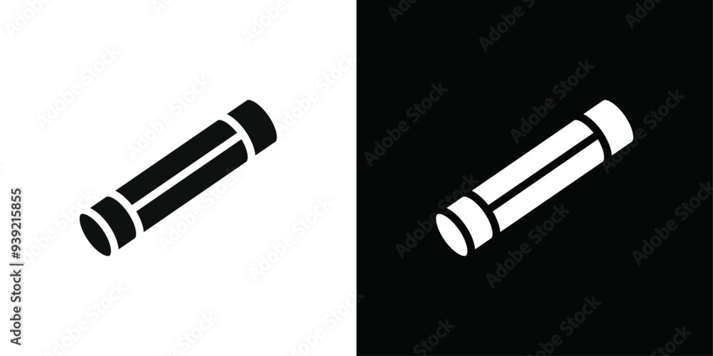 Electric fuse icon Black line art vector logo set Electric fuse icon Black line art vector logo set