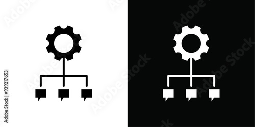 NLP icon Black line art vector logo set