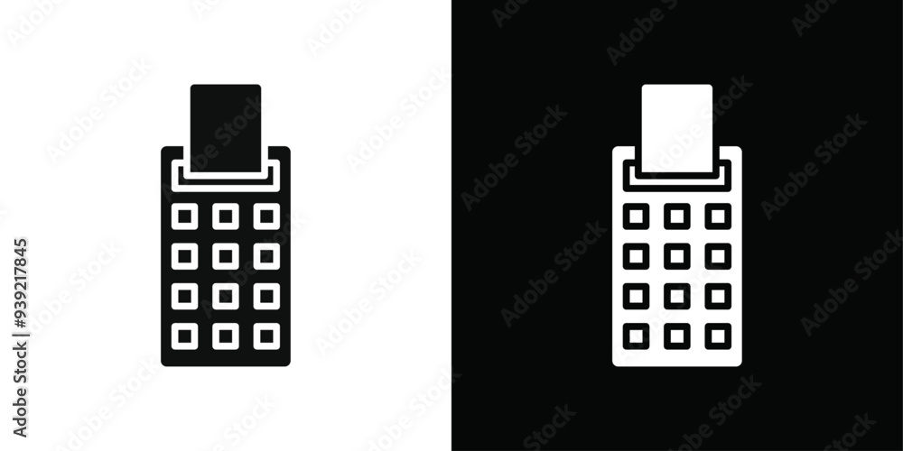 Payment terminal icon Black line art vector logo set Payment terminal icon Black line art vector logo set