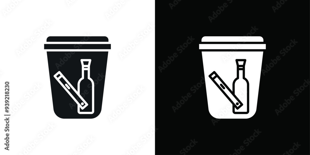 Quitting bad habits icon Black line art vector logo set Quitting bad habits icon Black line art vector logo set