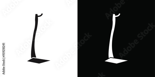rack for violin icon Black line art vector logo set