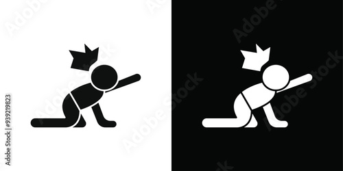 abandonment icon Black line art vector logo set