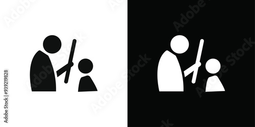 abuse icon Black line art vector logo set