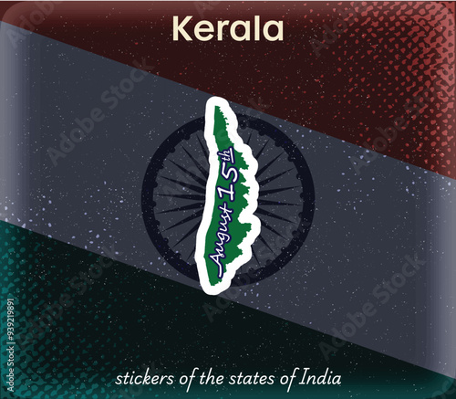 Celebrate independence of India with this unique vector sticker! Perfect for greeting cards, social media posts, and festive decorations. Capture the spirit of August 15th.