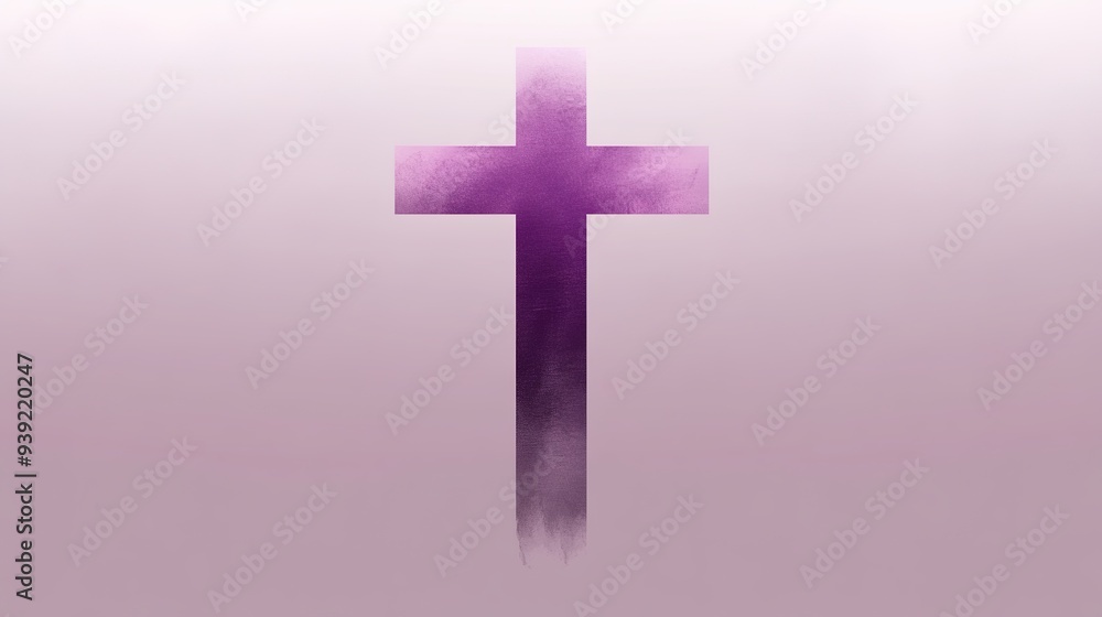 Obraz premium Gradient Cross: A Modern and Elegant Design Featuring a Cross with a Smooth Gradient Color Transition.