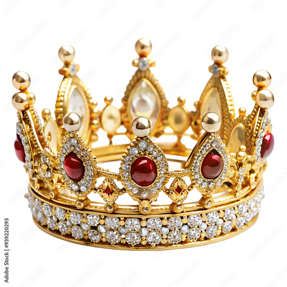 Elegant Crown Jewellery Isolated on White Background for Luxury and Royalty Themed Designs Elegant Crown Jewellery Isolated on White Background for Luxury and Royalty Themed Designs