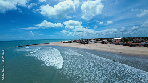 Beach Landscape At Galinhos Beach In Rio Grande Do Norte Brazil. Bay Coastline. Coast Travel. Vacations Landscape. Beach Cityscape. Beach Landscape At Galinhos Beach In Rio Grande Do Norte Brazil. photo