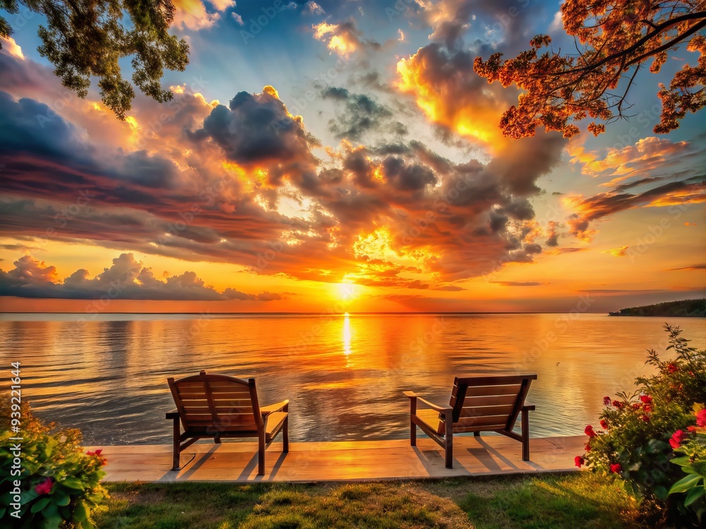 Fototapeta premium Romantic Sunset Tranquil