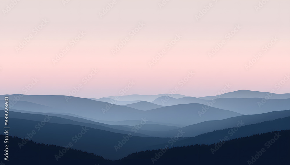 Naklejka premium A simple gradient transitioning from a light to dark shade, creating a calm and soothing backdrop