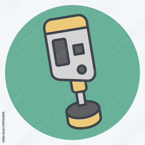 Icon Hardness Tester. related to Measuring symbol. color mate style. simple illustration