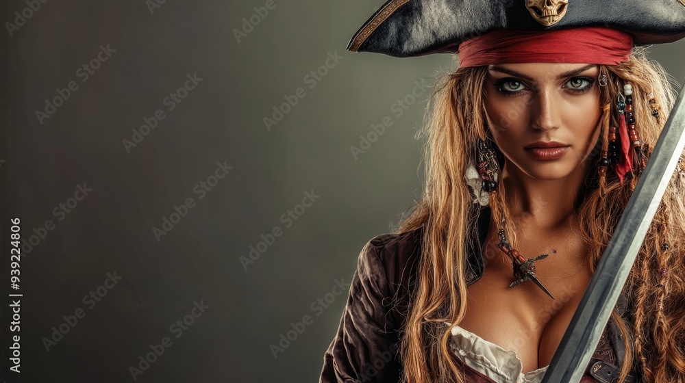 Fototapeta premium A pirate girl