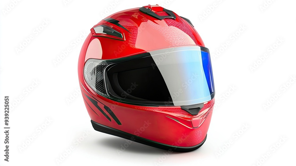 modern motorcycle helmet isolated on white modern motorcycle helmet isolated on white