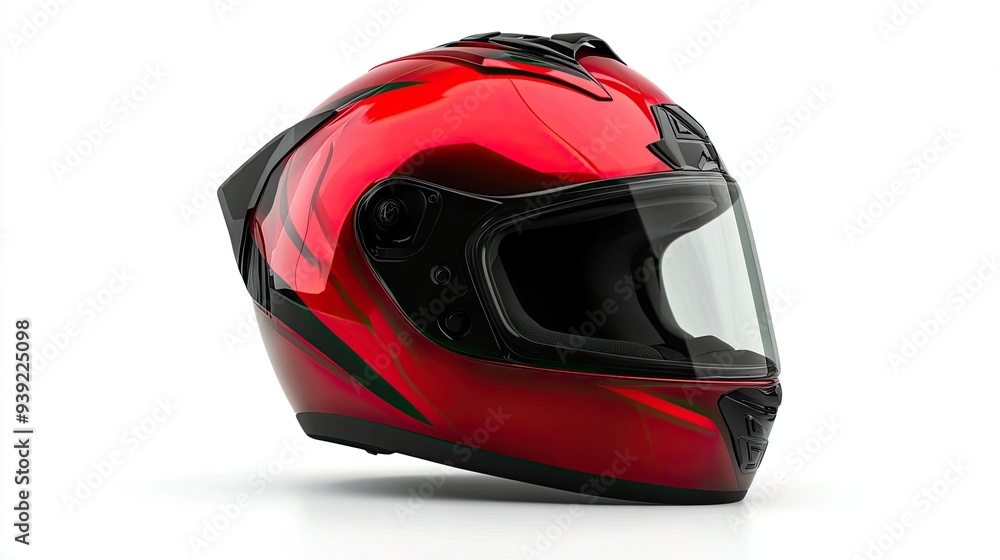modern motorcycle helmet isolated on white modern motorcycle helmet isolated on white
