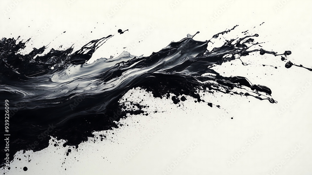 A high-contrast abstract ink splash background A high-contrast abstract ink splash background
