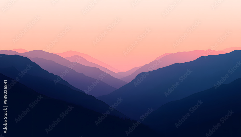 Fototapeta premium A simple gradient transitioning from a light to dark shade, creating a calm and soothing backdrop