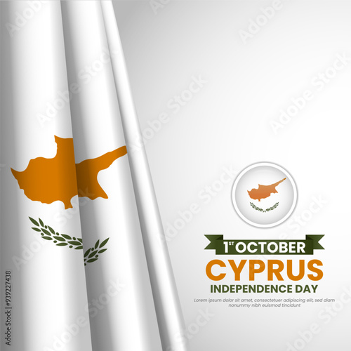 Cyprus Independence Day banner background Cyprus flag template. Suitable for greeting card or poster design