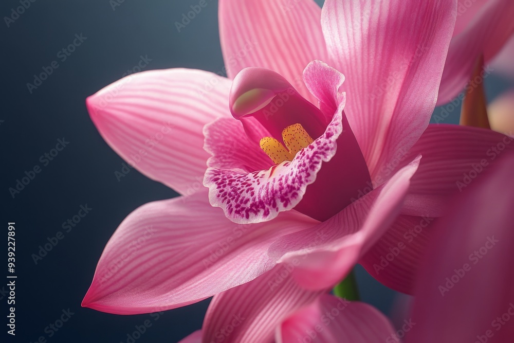 A beautiful pink orchid or lotus flower in full bloom, representing growth, hope, and resilience in the face of adversity A beautiful pink orchid or lotus flower in full bloom, representing growth, hope, and resilience in the face of adversity