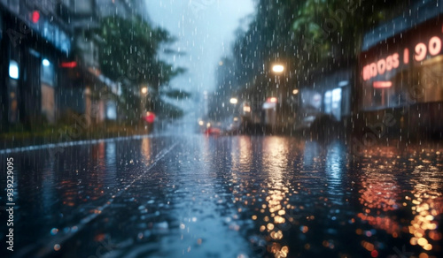 rain in the city 