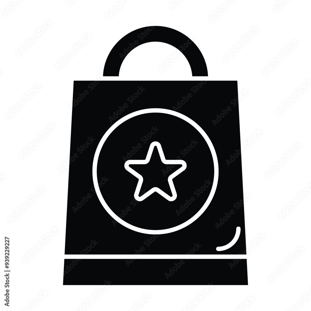 paper bag icon vector on white background