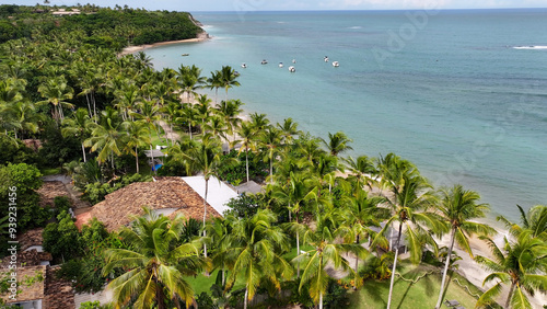 Mirror Beach In Trancoso Bahia Brazil. Beach Landscape. Brazilian Northeast. Bahia Brazil. Seascape Outdoor. Mirror Beach In Trancoso Bahia Brazil. Peaceful Scenery Of Tourism. photo