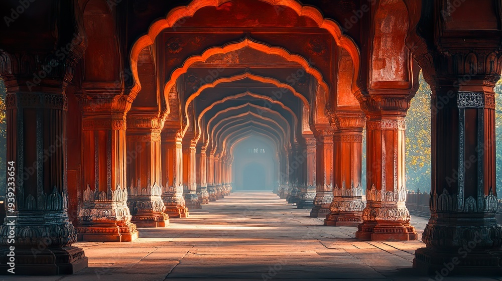 Obraz premium Historic Landmarks and Breathtaking Natural Views on a Fantasy Journey Picture
