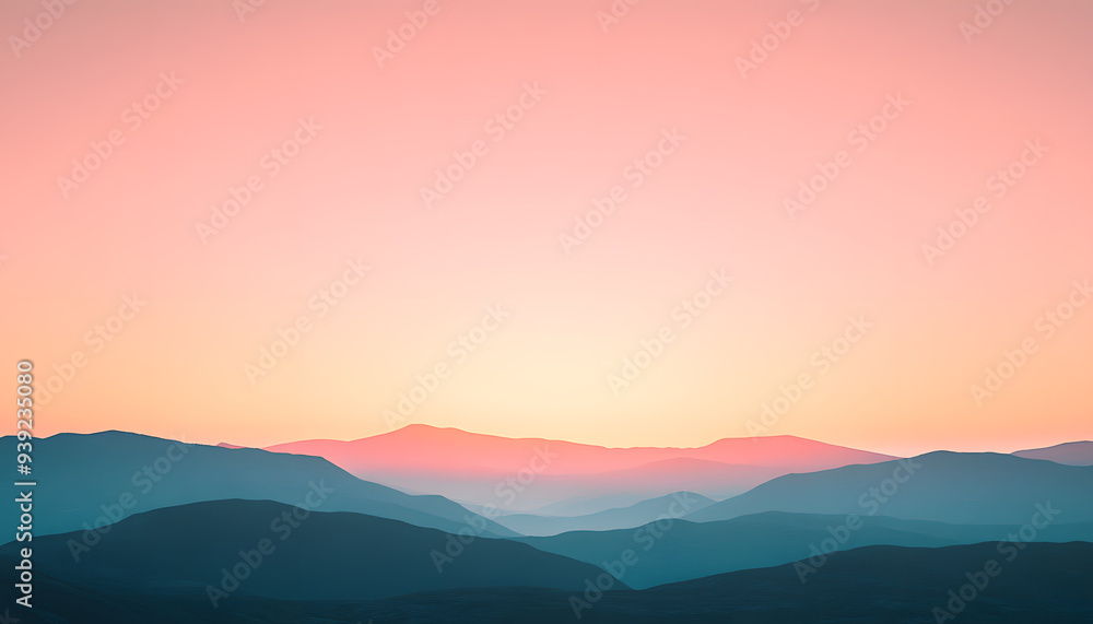 Obraz premium A simple gradient transitioning from a light to dark shade, creating a calm and soothing backdrop