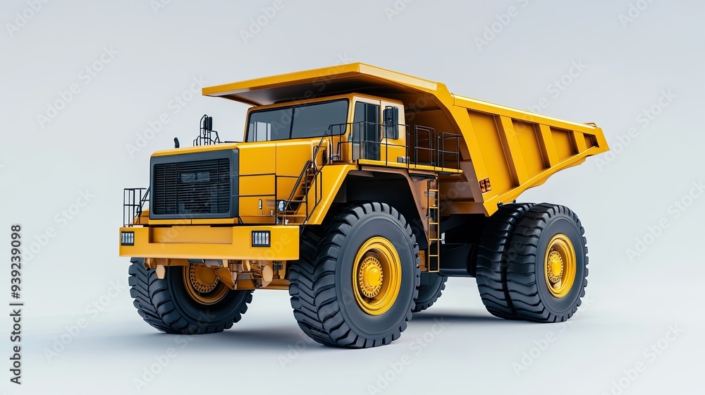 Underground Articulated Mining Truck 3D rendering on white background Underground Articulated Mining Truck 3D rendering on white background