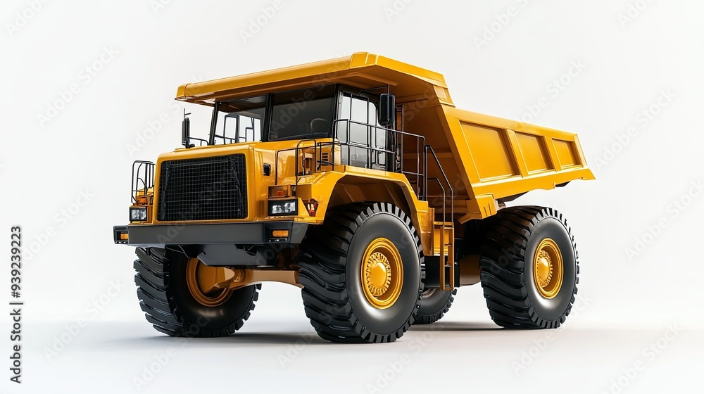 Underground Articulated Mining Truck 3D rendering on white background Underground Articulated Mining Truck 3D rendering on white background
