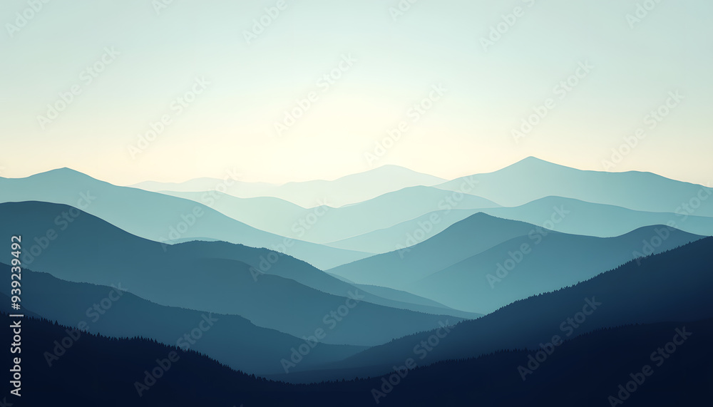 Fototapeta premium A simple gradient transitioning from a light to dark shade, creating a calm and soothing backdrop
