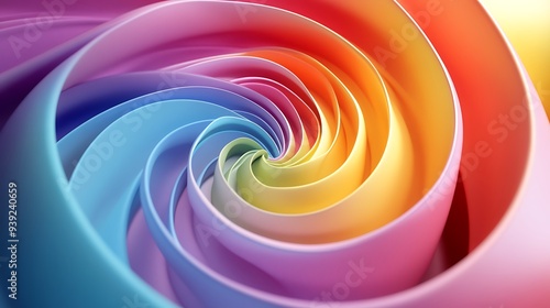 Abstract colorful rainbow swirl pattern.