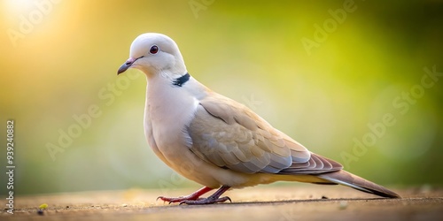 Zen Eurasian Collared Dove Meditation: Minimalist, calming, meditative, neutral tones, inner peace