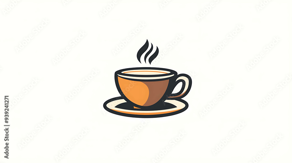 A simple, cartoon-style illustration of a cup of coffee with steam rising from it. A simple, cartoon-style illustration of a cup of coffee with steam rising from it.
