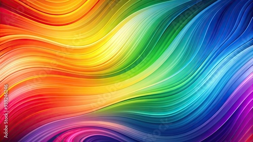 Vibrant rainbow hues stretch across a modern, abstract vector background, featuring soft, blended shapes and gentle gradients, perfect for designs needing a pop of colorful energy.