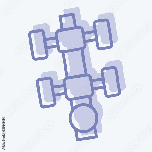 Icon Level Gauge. related to Measuring symbol. two tone style. simple illustration