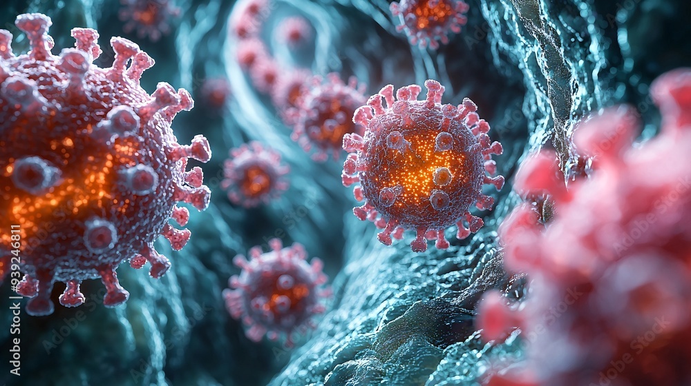 Was Ist Ein Rsv Virus A digitally rendered microscopic view of RSV entering the airway of a