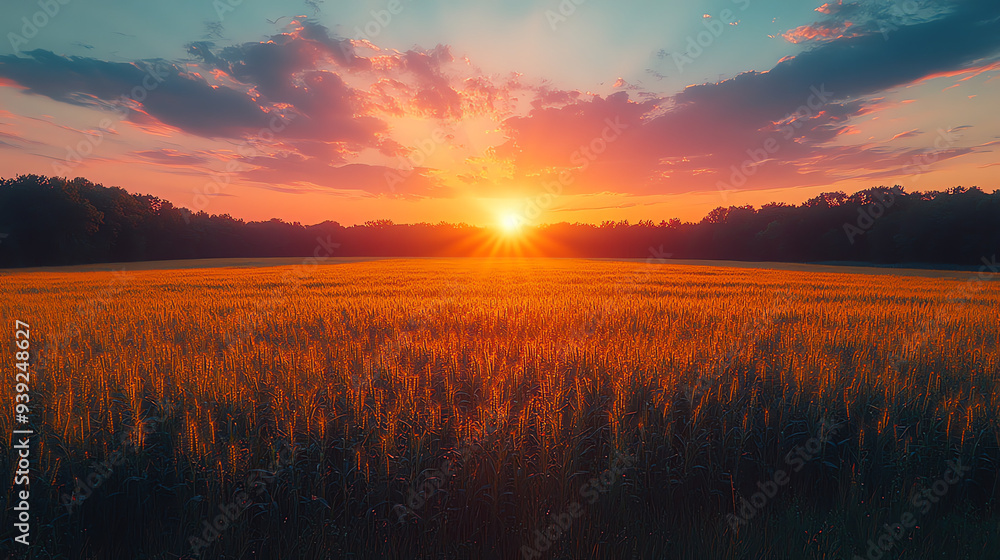 sunrise over the field sunrise over the field